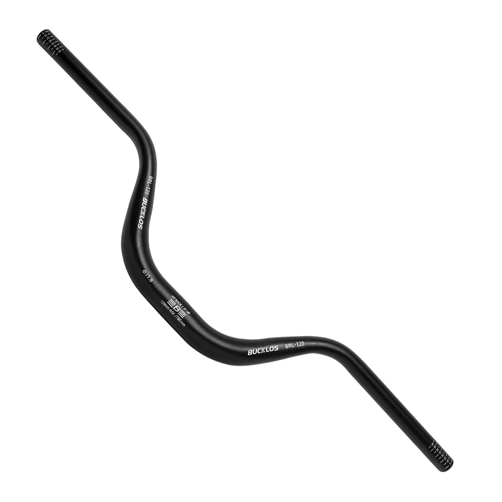 AEYINO Mountain Bike MTB Handlebars 31.8mm - 50/90/120mm Rise MTB Aluminum Alloy Handlebar - 720/780mm Extra Long Bicycle Riser HandleBars for E-Bike Folding Bike Downhill Racing. โ image 1