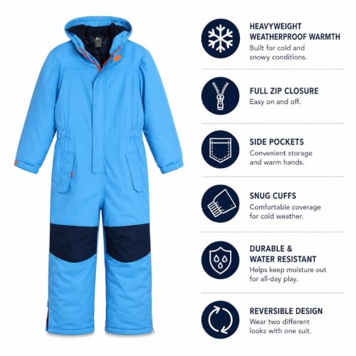 Image of Arctic Hero Kids Snow Suit Waterproof Insulated One Piece Coveralls (2T-14)