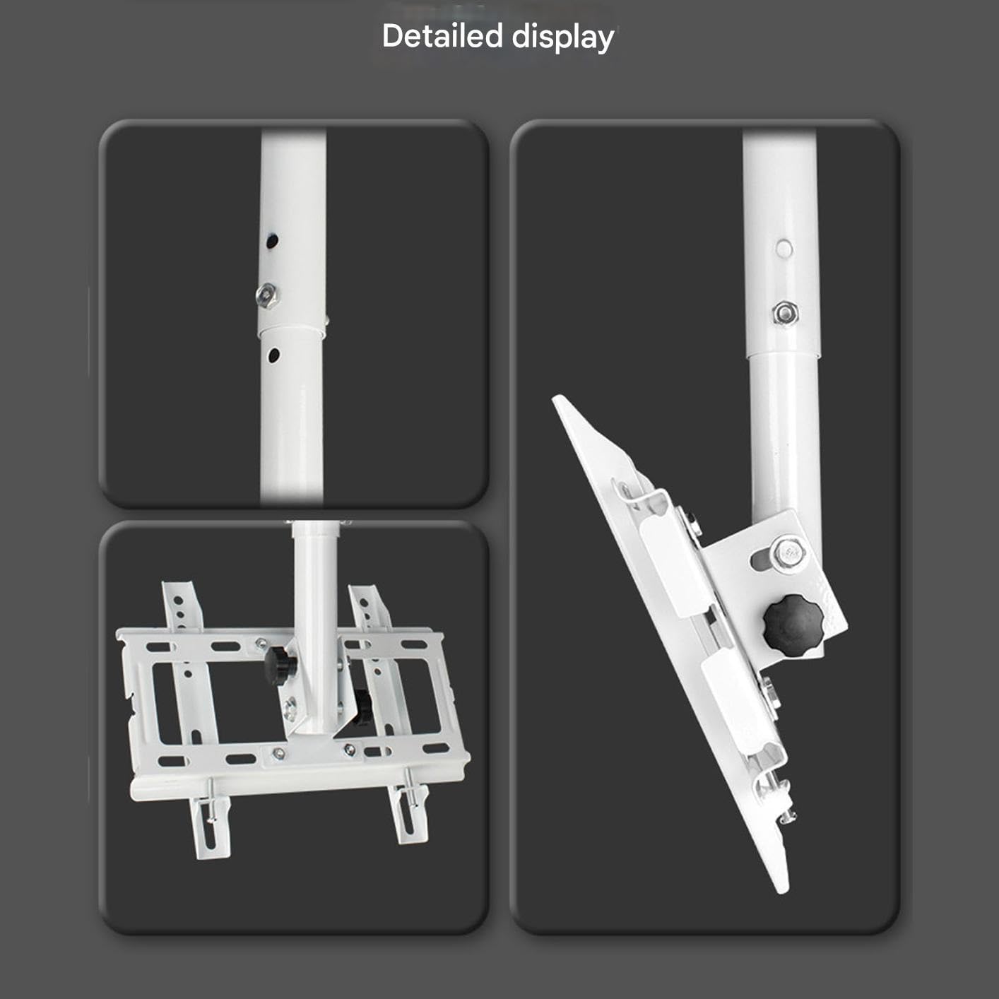 Supporto TV da Soffitto Girevole Telescopico, Supporto TV LCD da Soffitto, Supporto TV da Soffitto Girevole E Regolabile in Altezza E Inclinazione, per TV da 32 A 55 Pollici(1M)