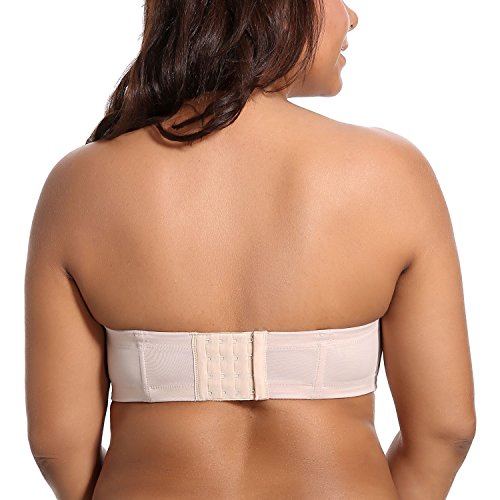 Image of Women's Strapless Bra B /C /D /DD /DDD /G 1 /2 Cup Seamless Plus Size Balconette Bra H059
