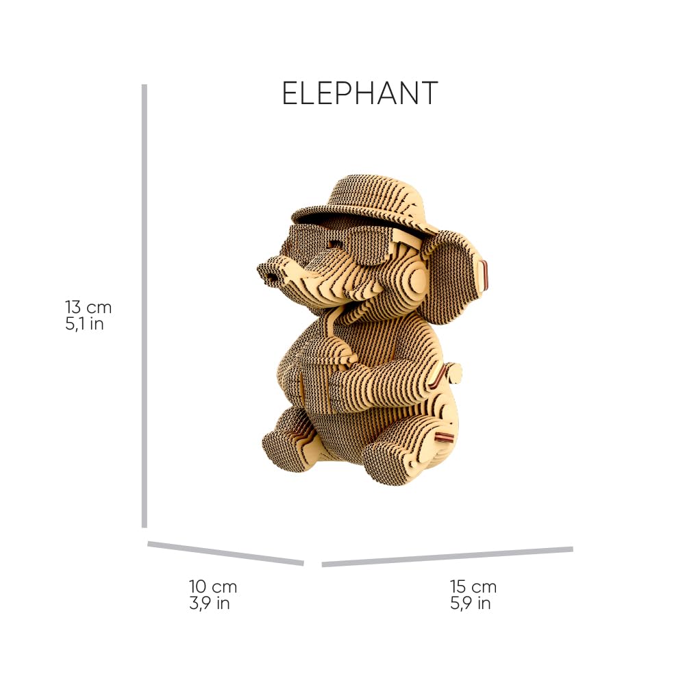 Safari Trio Puzzle 3D de Cartón – Set 3 en 1, 267 Piezas, Cartón Reciclado Sin Plástico, Escultura DIY para Pintar, Idea de Regalo | 267 piezas de cartón reciclado, kit de manualidades para pegar y pintar, para adolescentes y adultos, idea de regalo