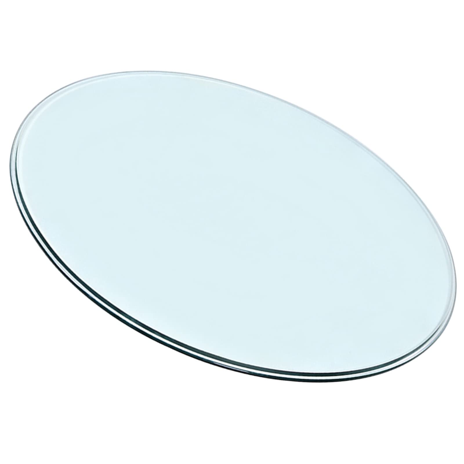 Plateau de table rond en verre V3VOGUE clair translucide pour meuble bas et table jardin