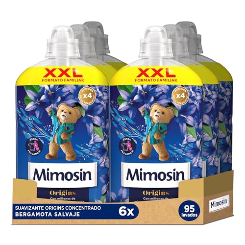 Mimosín Origins Suavizante Concentrado Bergamota Salvaje, 6 x 95...