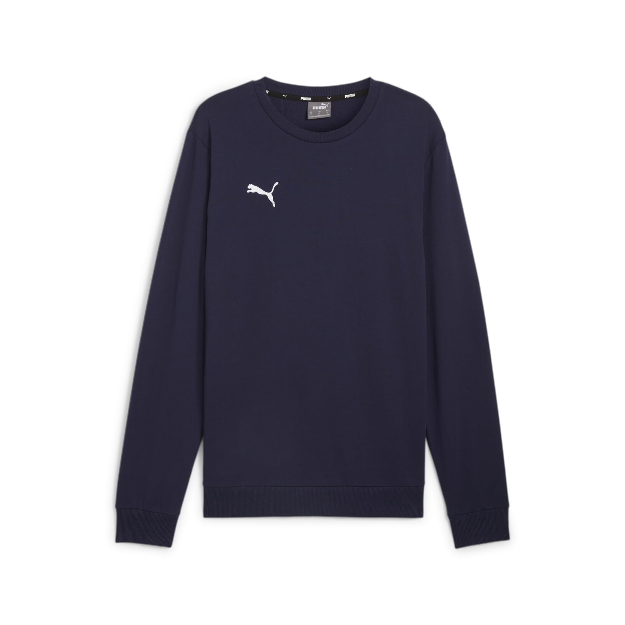 PUMA Mens Teamgoal Casuals Crew Neck Knitted Sweater, Puma Navy-puma White, XXL EU