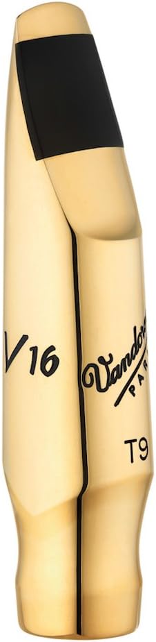 Vandoren SM825GSKO T9 Small Chamber V16 Metal Tenor Sax Mouthpiece w/ Optimum Ligature Kit