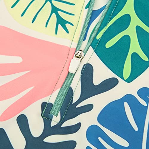 Jack Smith Girls Swimsuits Palm Leaf Long Sleeve One Piece Swimsuit Uv Protection Rash Guard Swimwear Size 8 Green Leaf #TOP3