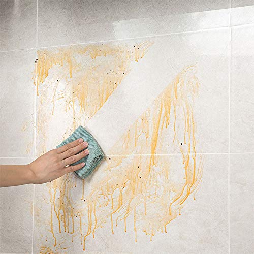 Sufang 4Pcs Clear Oil Proof Wall Stickers Wallpaper Kitchen Backsplash Wall Protector Transparent Waterproof Heat Resistant Self-Adhesive Sticker For Kitchen Dining Room Wood Countertop #TOP3