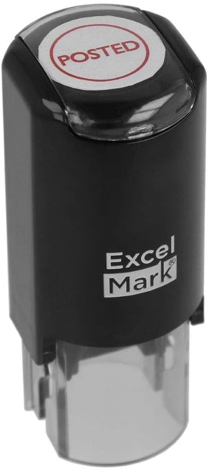 Amazon.com : Posted Self Inking Rubber Stamp - Red Ink (ExcelMark A-17 ...