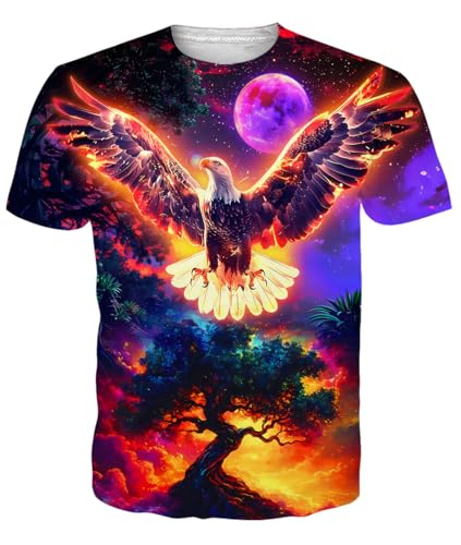 Fanient Herren Damen Tshirt Couple 3D Tshirts Unisex Phönix Drucken...