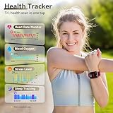 Hingso Smart Watches for Women Men, 1.85" Screen Smartwatch Compatible iPhone Android Phone Answer/Make Call, 24/7 SpO2 Sleep Heart Rate Monitor,3ATM Waterproof, Fitness 120+Sport (2 Bands Included) - Image 2