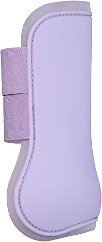 Miniatura 3 de HORZE Adepto - Botas de tendón frontal abierto, carcasa duradera con forro de neopreno, morado lavanda lánguida, caballo