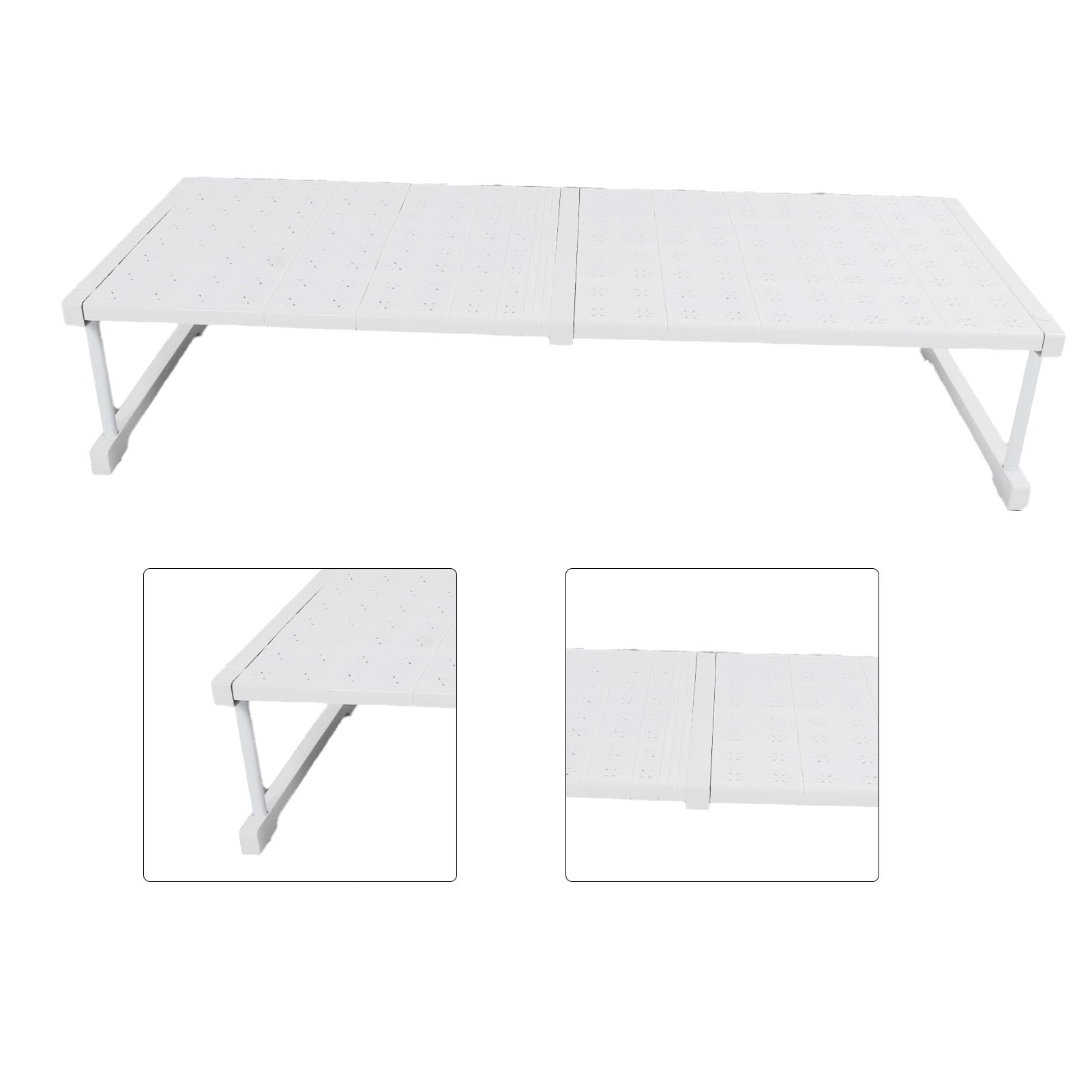Jeffergarden Ripiani da Appoggio per Armadio Espandibili Scaffale per Armadio Espandibile Scaffale per Riporre Oggetti Durevole Salvaspazio per il Bagno (Lunghezza 87‑108 cm/34,3‑42,5 pollici)
