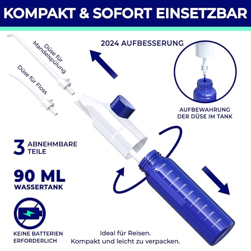 Oravix Munddusche Mandelsteine Entfernen, Munddusche Kabellos, Tonsillenstein Entferner, Reisemunddusche, Mobile Munddusche Nicht Elektrisch, Zahndusche, Irrigator Zähne, Oral Munddusche Kinder – Bild 3