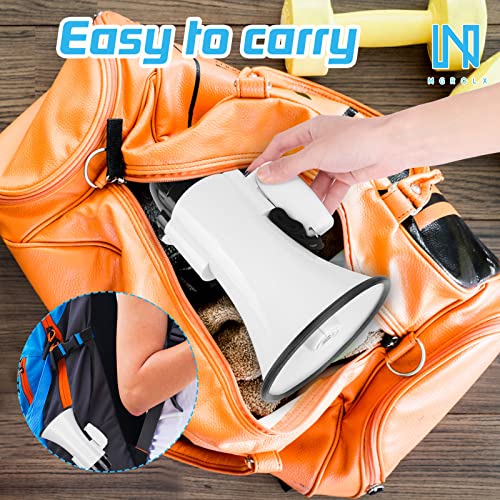 Mgrolx Portable Megaphone Bullhorn-Loud Speaker-Built-In Siren/Alarm-Music-30 Watt Power & 800 Yard Range-Sliding Volume Adjustment-Powerful And Lightweight-For Cheerleading Coach And Referee-Er46 #TOP4