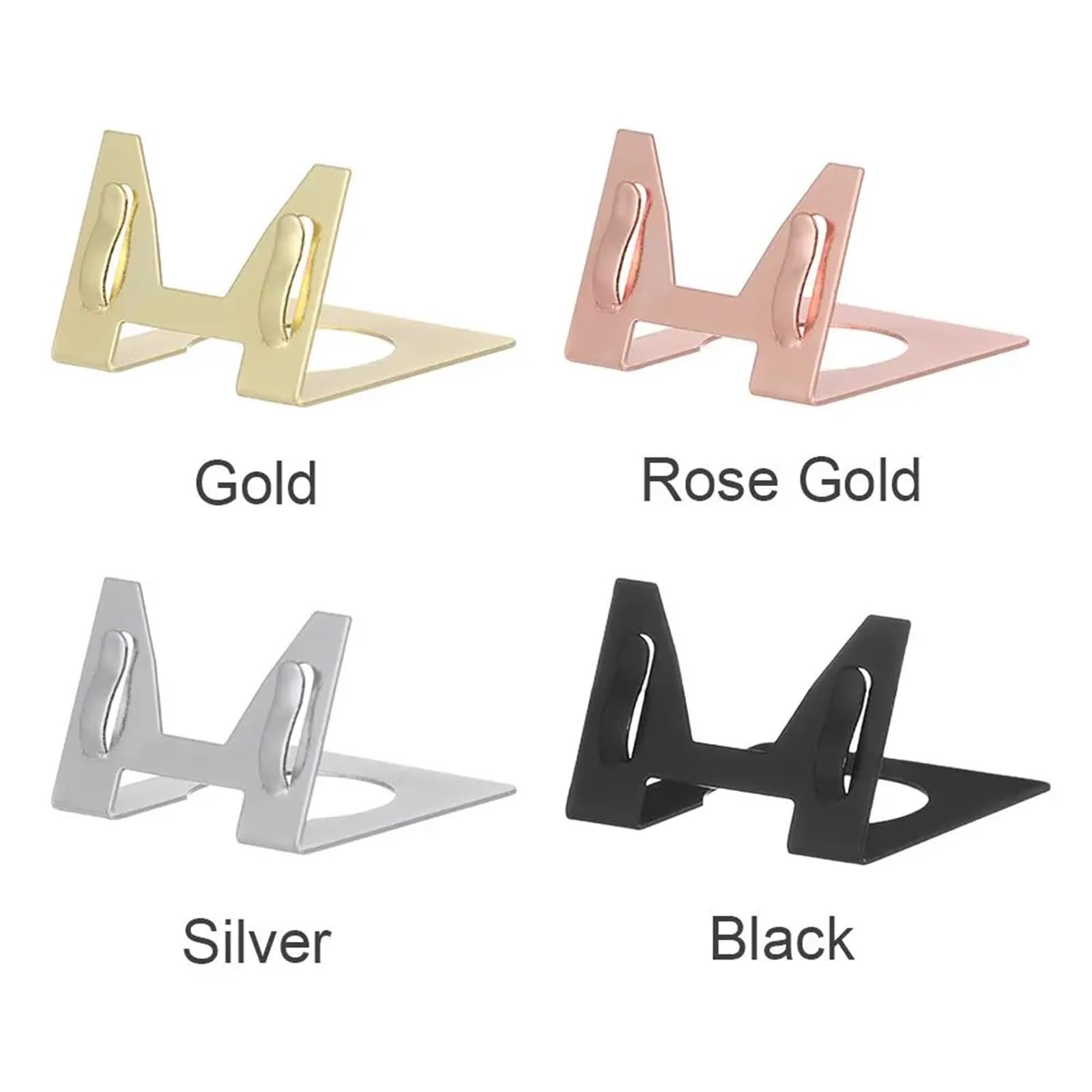 24/48 Stück Tischnummernständer Fotoclip Kartenhalter for Partydekoration | Robuster, galvanisierter Eisenclip for Menüs, Fotos und Tischkarten – perfekt for Hochzeiten, Cafés und Hotels(Black,48pcs)