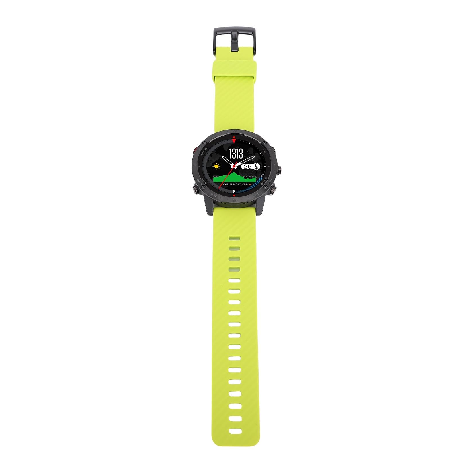 Dilwe Smartwatch Rotondo, Silicone in Lega Ti, Fitness Tracker Resistente all'acqua con Schermo da 1,3 Pollici per attività di Nuoto all'aperto