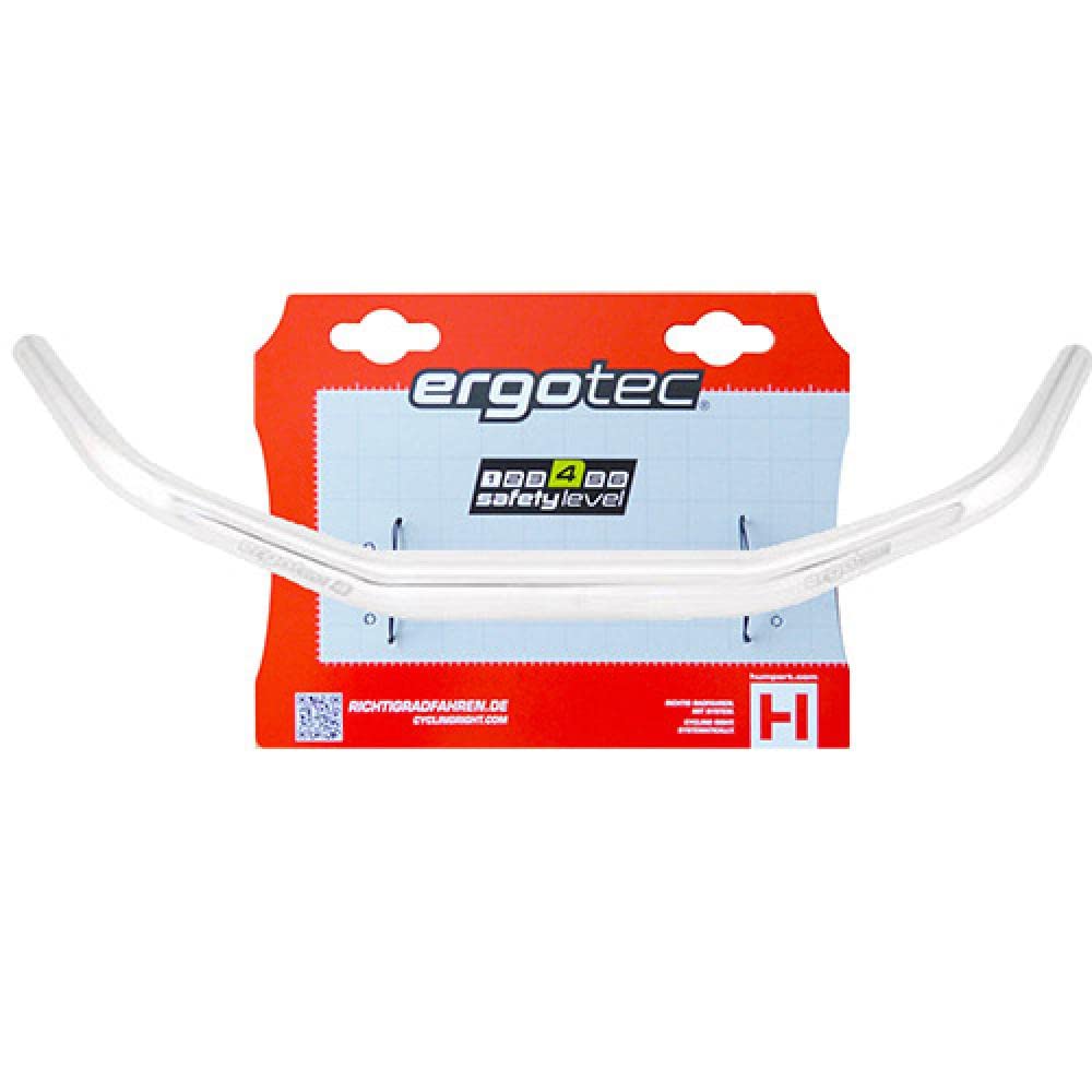 ERGOTEC handlebar Moon Cruiser 31.8, GW610, GL180, GH53, 60°, AL6061 T6 silver polished