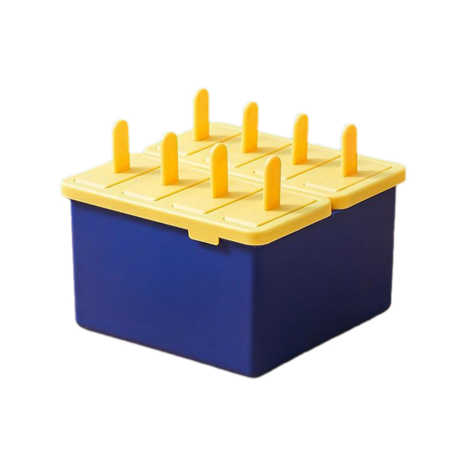 Buxuaaaa 8 Compartment Ice Cream Molds Ice Lolly Popsicles Molds Cream Box PP Texture for Kitchen Making Dessert Making Tool