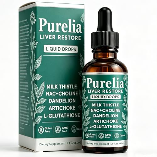 QUIVERA Purelia Liver Restore Drops Herbal Liquid Supplement 2 Fl Oz