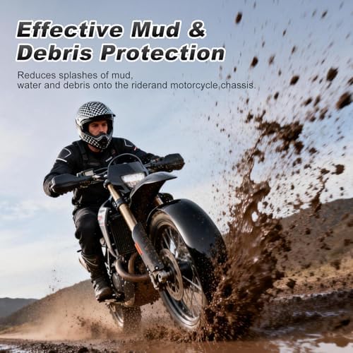 Front Fender Mudguard Compatible with Ebike Tuttio Soleil 01, CRF50 Style 125CC Pit PRO Trail Dirt Bike & 2000-2003 XR50 | Motorcycle/Ebike Front Guard with Screws & Mounting Accessories — view 4