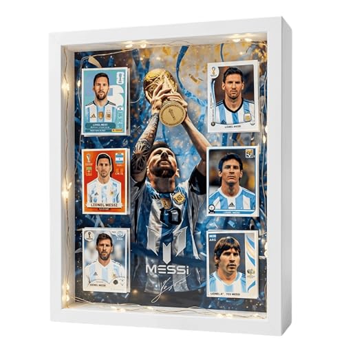 Cuadro Decorativo Inspirado en las Grandes Estrellas del Ftbol Internacional Marco de imagenes de los jugadores de la Copa Mundial 2026 para montar en la pared o colocar en la mesa (Argentina)