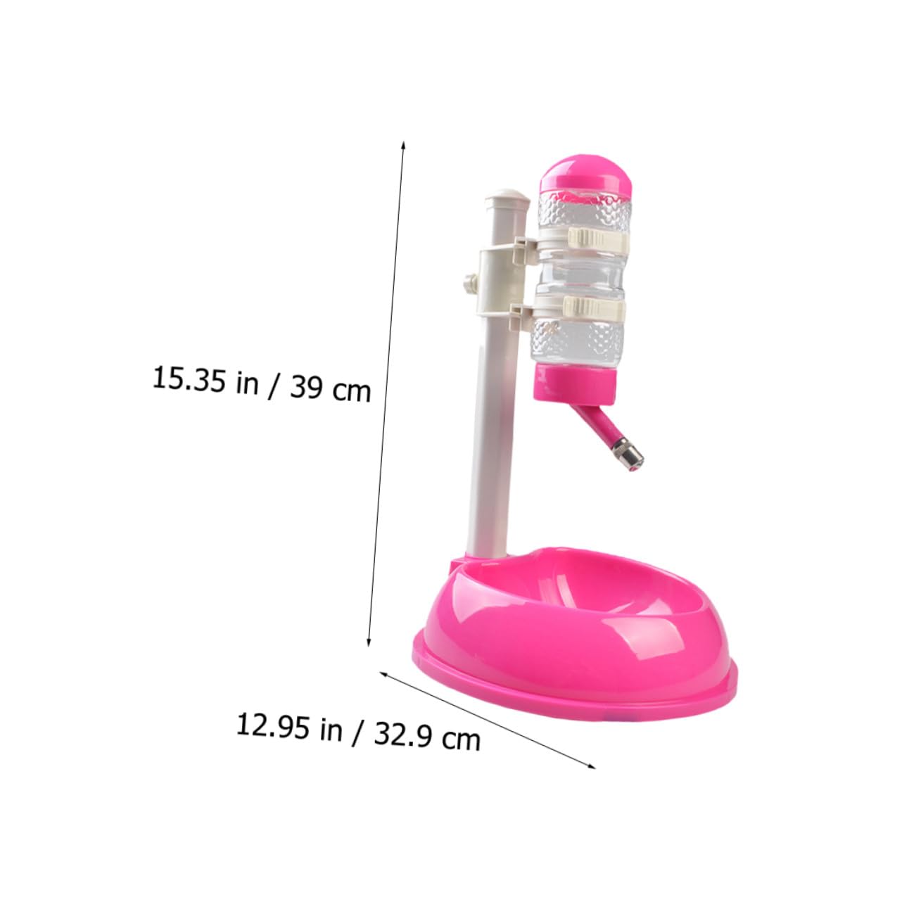 Alimentador Automático para Mascotas Bebedero y Comedero Regulable en Tamaño, Capacidad 500ml, Material PP y PVC, Adecuado para Perros y Gatos