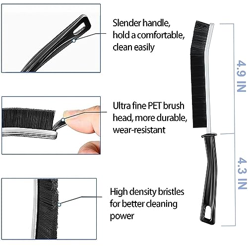 Image of Yikko 3PCS Gap Cleaning Brushes, Multifunctional Use Hard-Bristled Crevice Cleaning Brush for Household, Hand-held Groove Deep Cleaning Brush for Bathroom Kitchen Floor Tiles Window Door Slots (3)