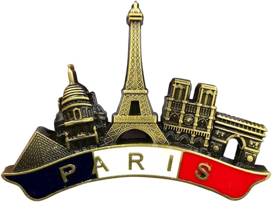 Vintage Paris Kühlschrankmagneten – Retro Magnetaufkleber mit Starkem Halt – Küchendekoration und Reisesouvenir