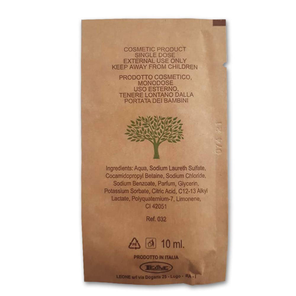 Awek.eu 500 Stück Hotel Einweg Einmal Duschgel&Shampoo 2in1 Sachet 10 ml Nature Serie Neu