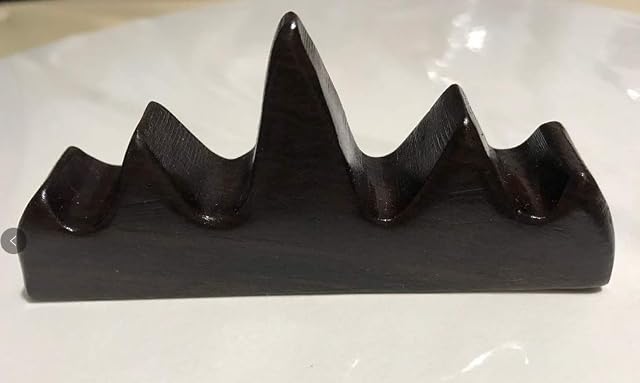 Easyou Black Catalpa Calligraphy Brush Holder Chinese Brush Rack 9 * 2 * 4.5cm(3.5"*0.8"*1.77")
