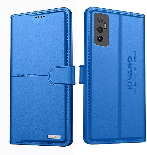 Image of KIVANO Compatible with Vivo Y75 4G / Vivo V23e Flip Cover | Leather Finish | Inside Pockets & Inbuilt Stand | Shockproof Wallet Style Magnetic Closure Back Cover Case