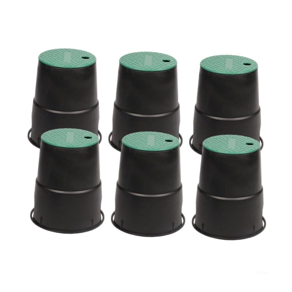 Pozzetto irrigazione rotondo 6 pezzi, protezione tecnica giardino 15cm