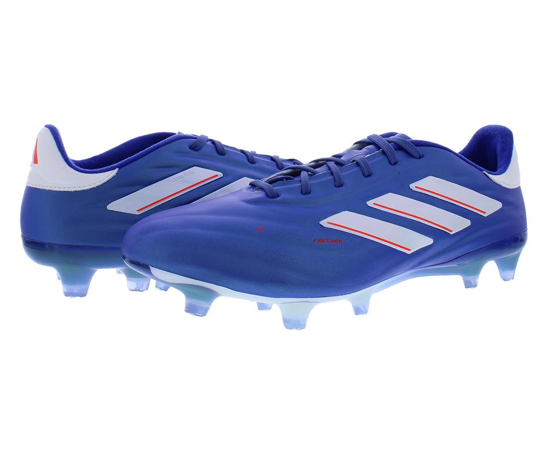 adidas Copa Pure 2.1 FG Unisex Shoes Size 11.5, Color: Lucid Blue/Cloud White/Solar Red-Blue