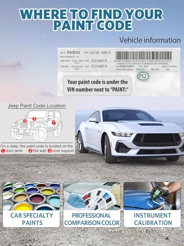 Image of Mojito(PGE /GGE) Touch Up Paint for Jeep, Exact Color Match Car Paint Scratch Repair Remover Pen Kit Fix Vehicle Chips and Automotive Nicks Scuff