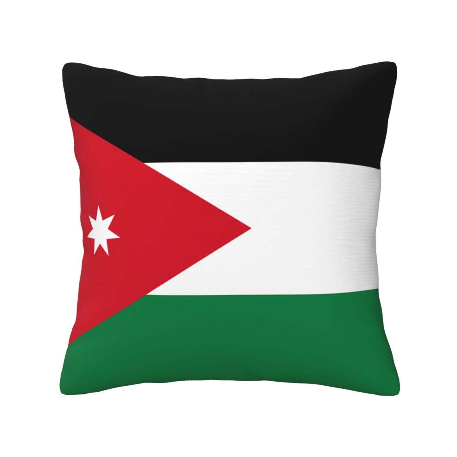 SXZVVBN Jordanian flagDecorative Square Sofa Cushion Covers