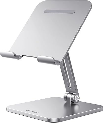 Miniatura 1 de UGREEN Soporte para tablet compatible con iPad soporte de escritorio ajustable de aluminio base más gruesa compatible con iPad Pro Air Mini 13 12.9