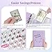Sooez 100 Envelopes Money Saving Challenge, Savings Challenges Book with Envelopes & Challenge Tracker, Motivational Process to Save $5050, Money Saving Binder 100 Pocket Pre-numbered, Christmas Gifts