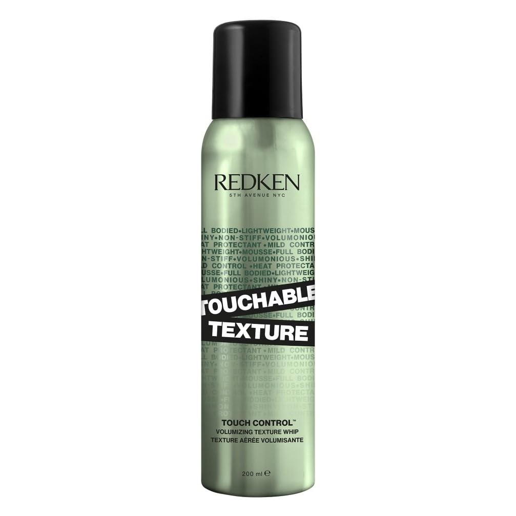 Redken Mousse Volumizzante e Texturizzante, Dona Corpo e Volume, Finish Naturale, Per Tutti i Tipi di Capelli, Formula Vegana con Olio di Ricino, Touchable Texture, 200 ml