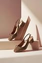JM LOOKS Slingback Heels for Women Block Heels Pumps Chunky Heel for Office Wedding Party Brown gallery image