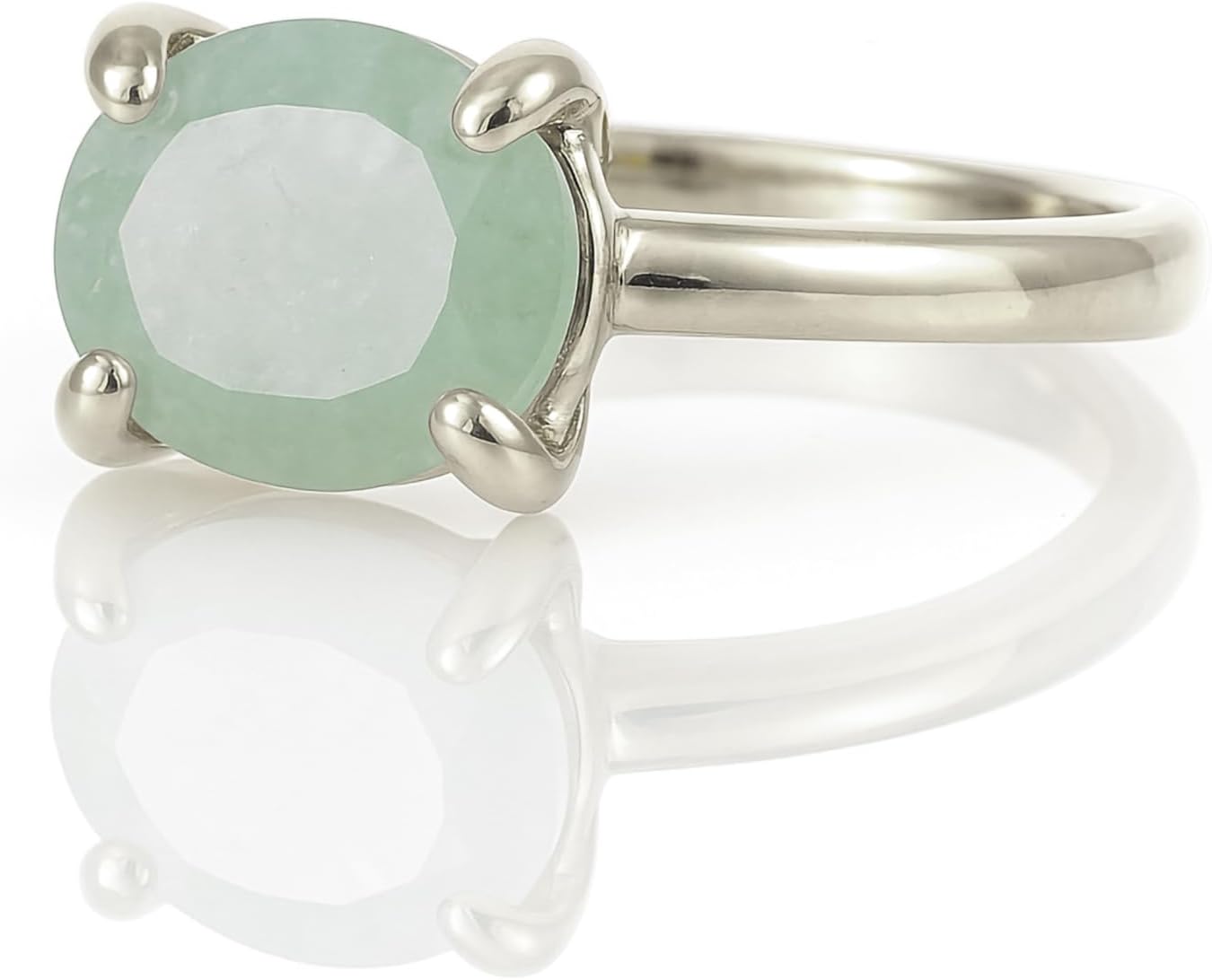 Oval Aquamarine Ring in 14K Gold-Filled Band - March Birthstone Jewelry for Women - Comes with Gift Box