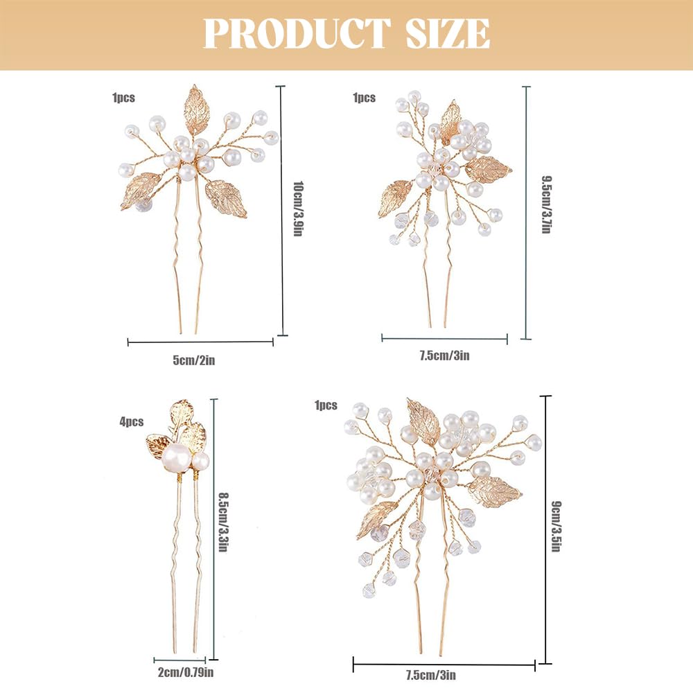 36 forcine per capelli con perla, 6 misure, accessori per capelli da sposa, accessori per la decorazione dei capelli, per sposa, feste di ballo di fine anno, donne e ragazze (argento