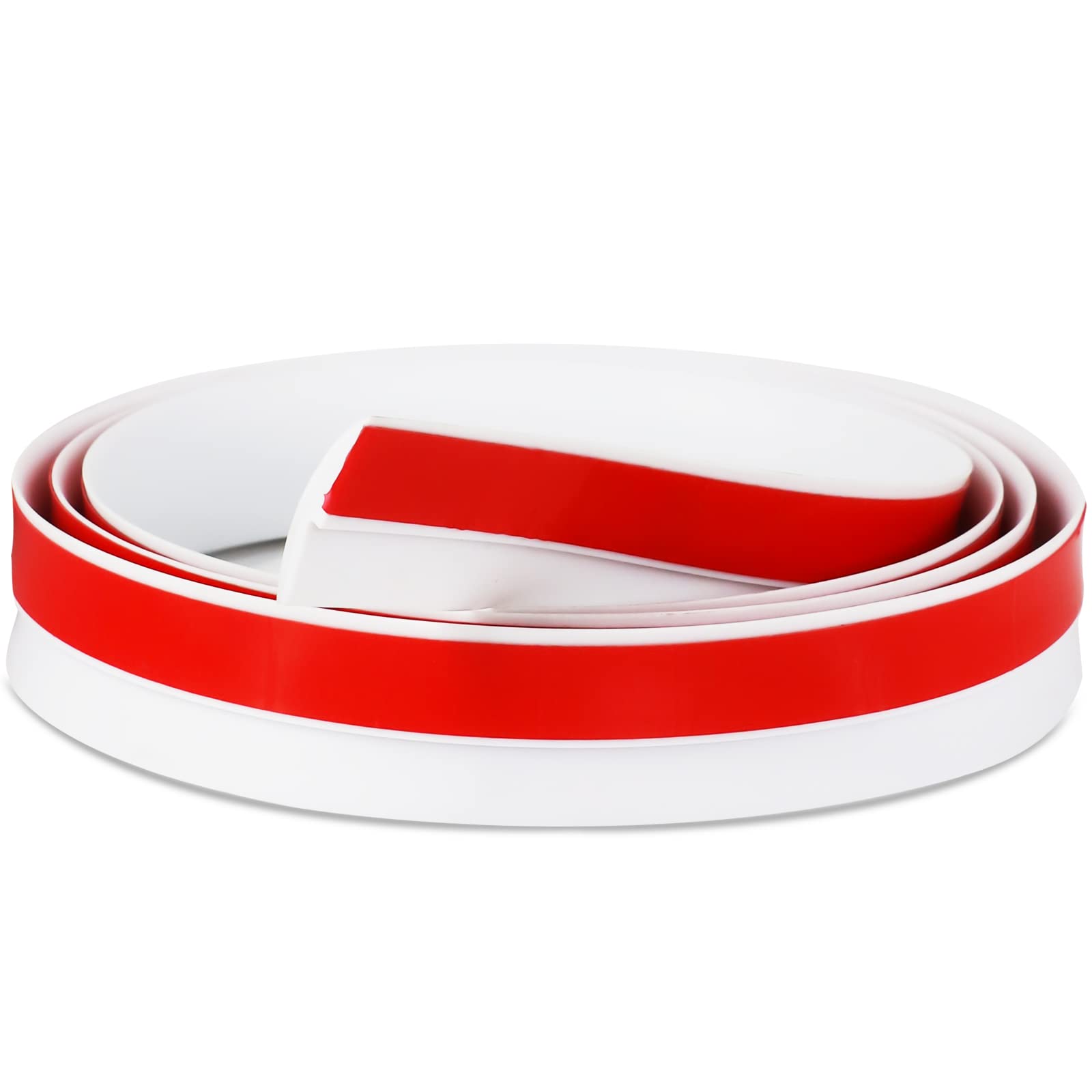 Carpet Transition Strip Self Adhesive Carpet & Flooring Transitions Edging Trim Strip PVC - Suitable Transition and Trim for Threshold, Carpet, Thin Floor and Wall (5mm, White）