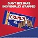 CRUNCH, Bulk 12 Pack, Milk Chocolate and Crisped Rice, Full Size Holiday Candy Bars, Stocking Stuffers, Individually Wrapped, 52.8 oz