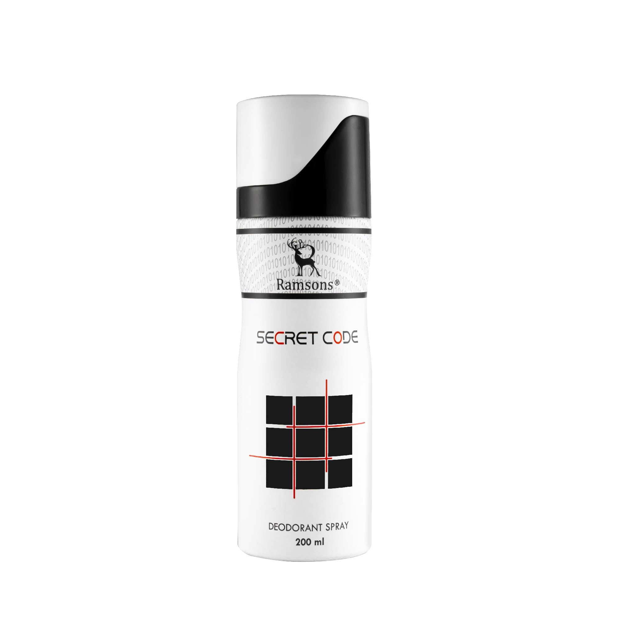 Ramsons - SECRET CODE Deodorant Spray | 200 ML x 2 | Body Perfume For Men | TN - Fresh Lime, Grapefruit, Leafy Green, Orange Flower | MN - Rose, Jasmine, White Flower | BN - Woody, Leathery-image-15
