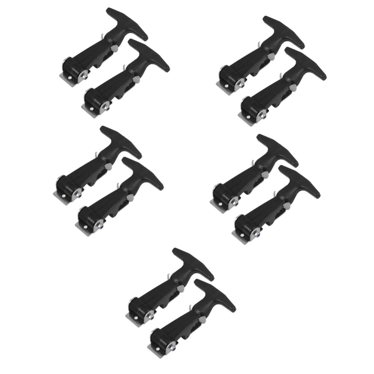 Loquets handle flexibles acier inoxydable noir réglables pour boîte à outils x10