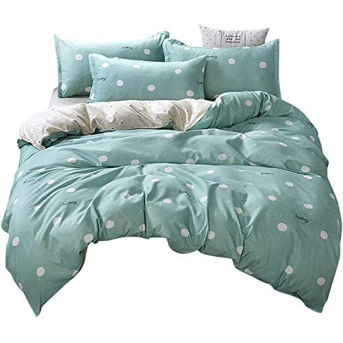 Morbuy Polka Dot-Serie Bettwäsche-Set, 3-teilig mit 1 Bettbezug+ 2...