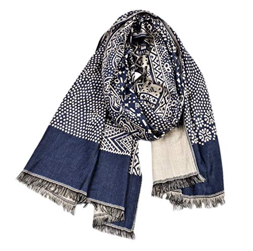 MEISHINE - Bufanda de algodón para hombre (190 x 90 cm) Style 7 Talla única