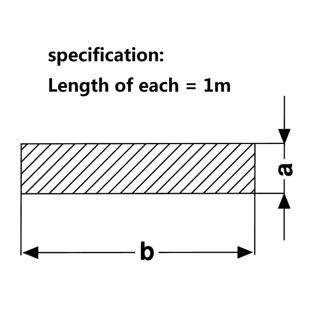 Profil plat en aluminium, bande d'aluminium plat, 1 m de long-100 * 3mm * 1m