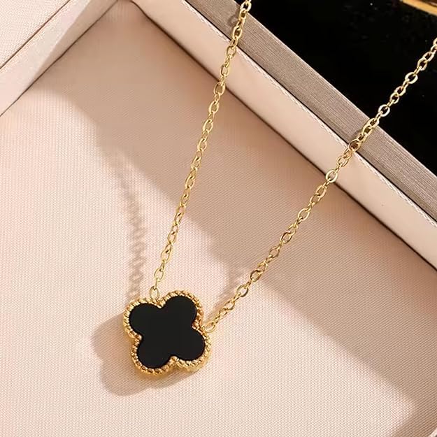 MIAMI Clover Necklace for Women Girls | Pendant Neck Chain For Women | Modern Design | Stylish Accessories | Aesthetic Jewellery | Diwali, Birthday, Anniversary Gift | Everyday Jewelry 1