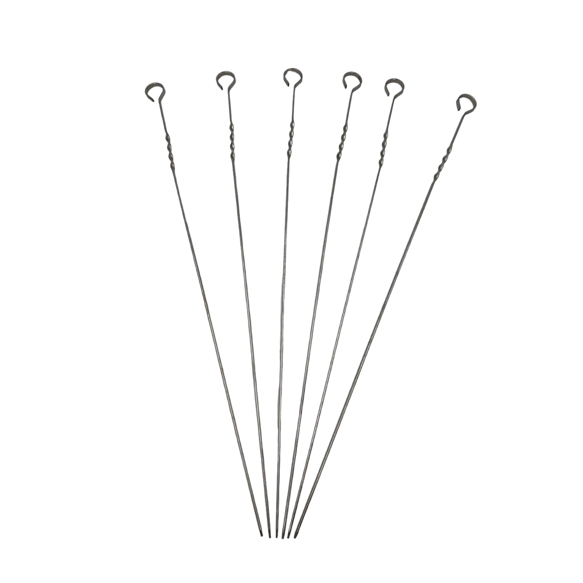 Mangal - Barbecue per spiedini, 50 x 30 x 50 cm, con 6 spiedini in acciaio INOX e griglia